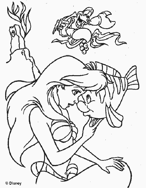 Plansa de colorat cu Mica Sirena 49 44
